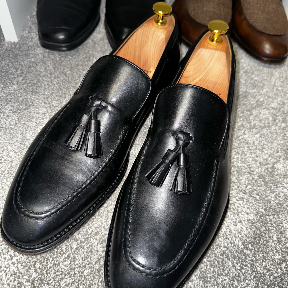 Bruno Magli Classic Black Leather Loafers